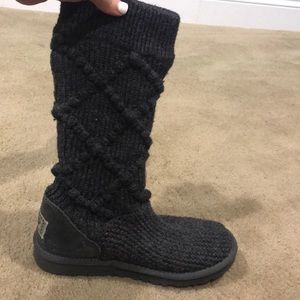 Charcoal grey knit UGGS
